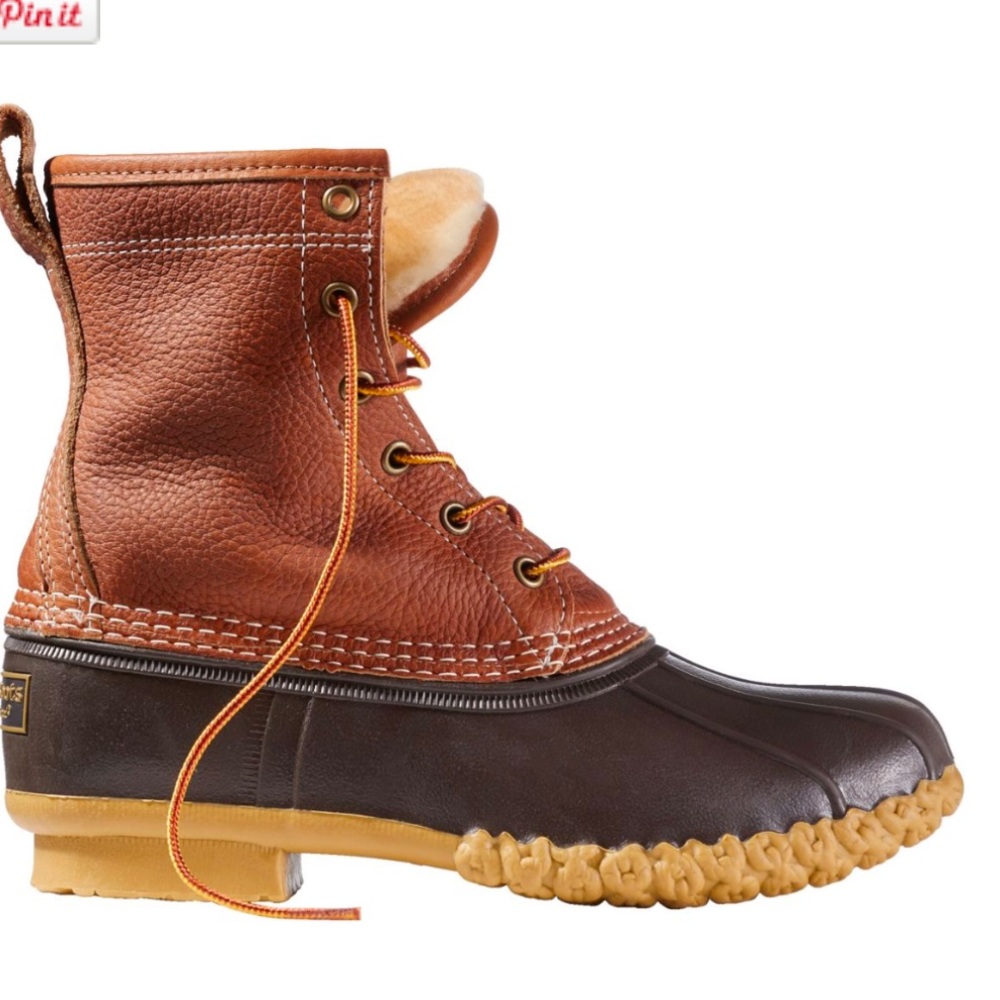 Women's Bean Boots, 8" Shearling-Lined Insulated, Lightly Used